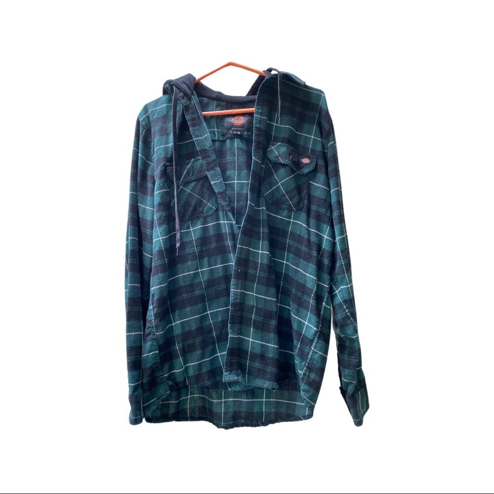 LARGE MENS DICKIES FLANNEL WITH HOOD